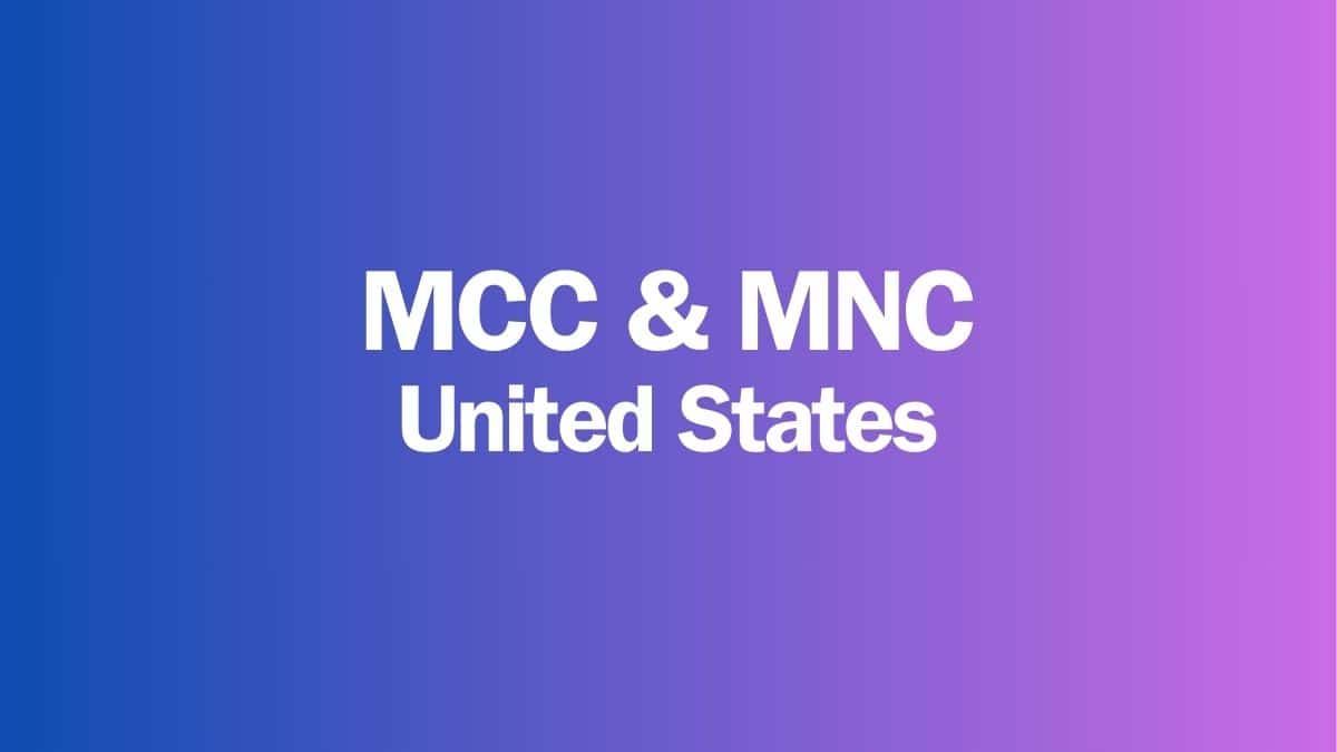 MCC MNC United States
