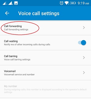 call forward step 6