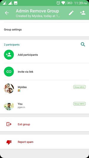 whatsapp group admin remove 5