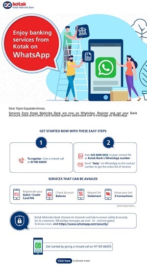 kotak mahindra whatsapp banking screen 1