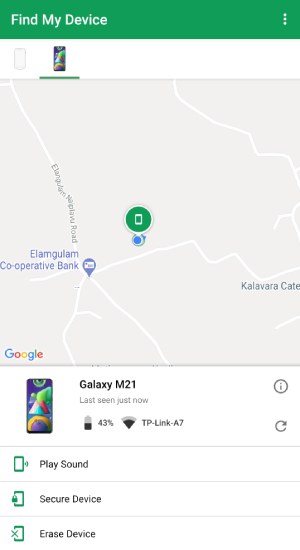 find my phone using google