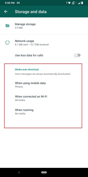 WhatsApp'ın Fotoğrafları İndirmesi Nasıl Durdurulur 3 whatsapp-veri