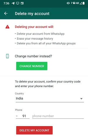 WhatsApp Hesabı Nasıl Devre Dışı Bırakılır ve Silinir 4 sil-whatsapp-3