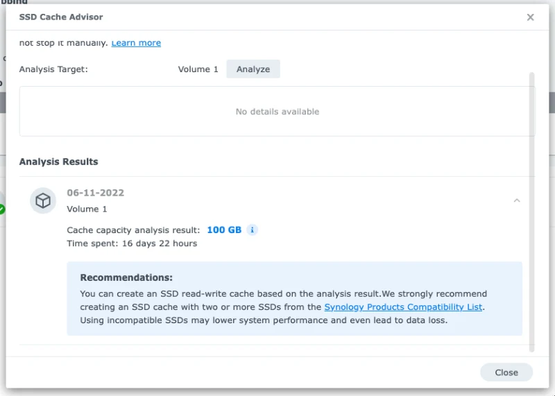 synology-storage-manager-advisor-result