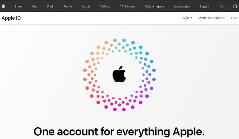 selecting apple id