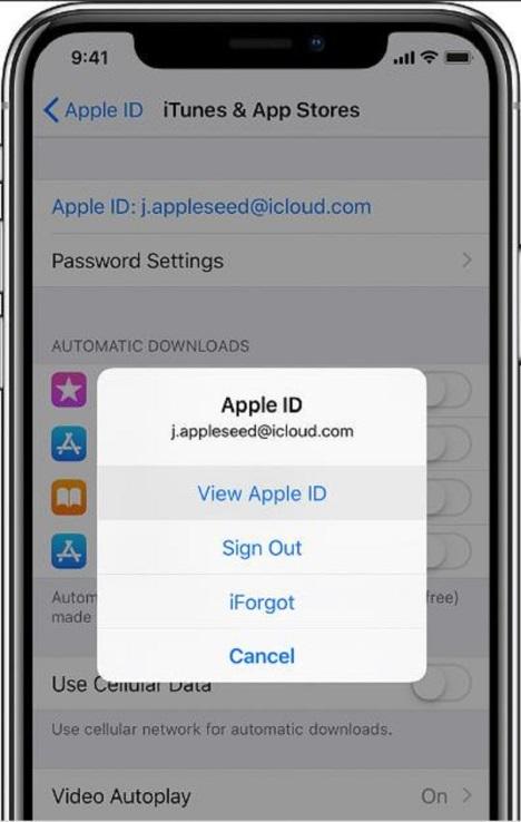 using iPhone settings