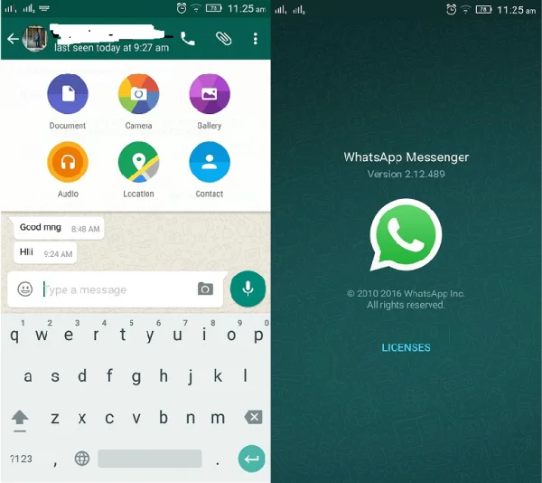 WhatsApp Document Transfer on Android