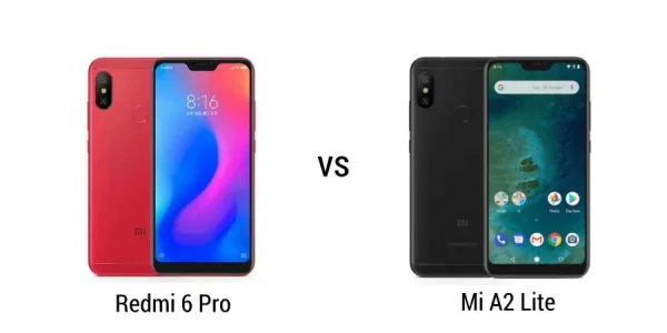 Comparison of Mi A2 Lite And Redmi 6 Pro Mobile Phones
