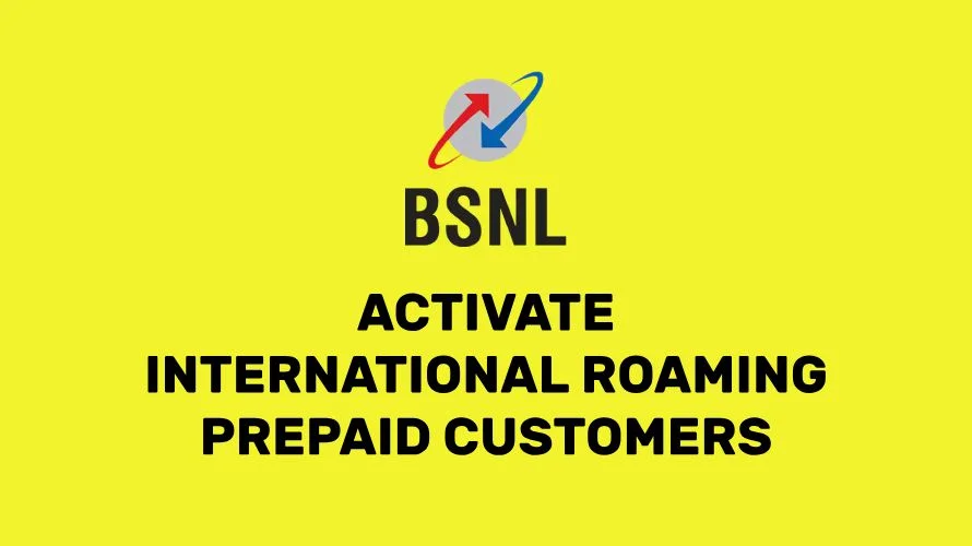 BSNL International Roaming Prepaid Number