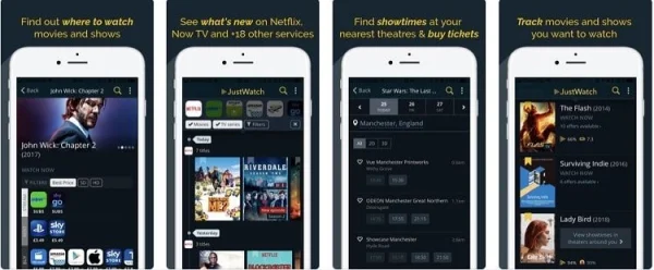 Search your Streaming Service using JustWatch Mobile App