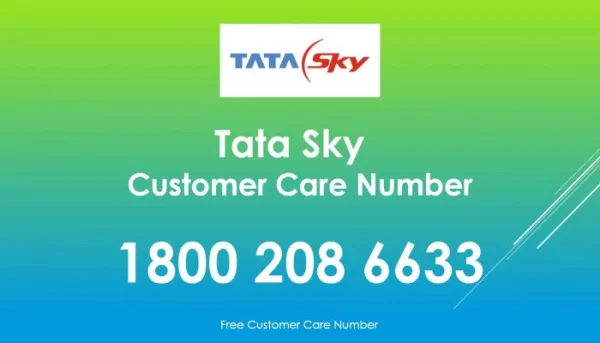 Tata Sky Customer Care Number For All Supports