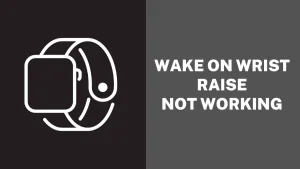 Fix Apple Watch Wake on Wrist Raise Not Working Issue