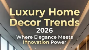 Luxury Home Decor Trends 2026:Where Elegance Meets innovation power