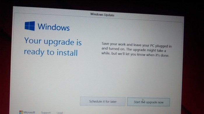 windows 10 upgrade