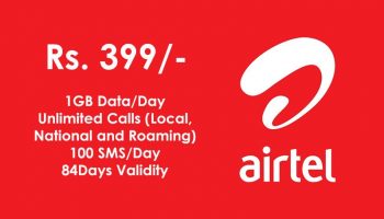 Airtel Revised Rs. 399 Plan With 1GB Data Daily and 100 SMS/Day For 84 Days