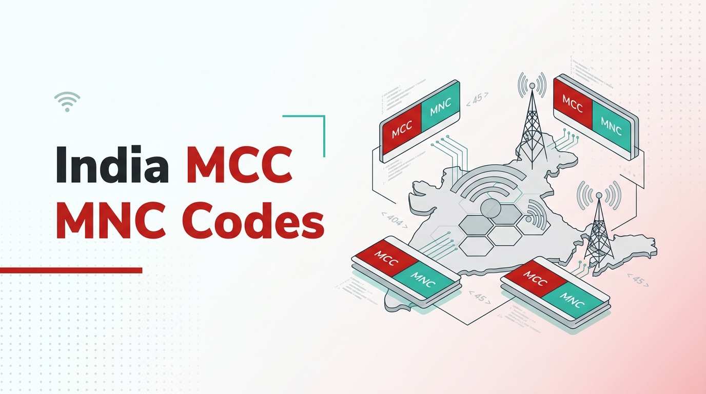 Tadig Code MCC MNC Codes in India Complete List for All Operators