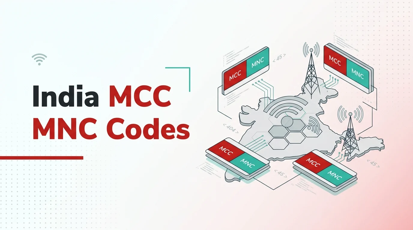 MCC MNC Codes in India Complete List for All Operators