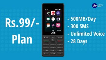 Reliance Jio Introduced Rs. 99 Plan for Jio Phone Users with Daily 500MB Data