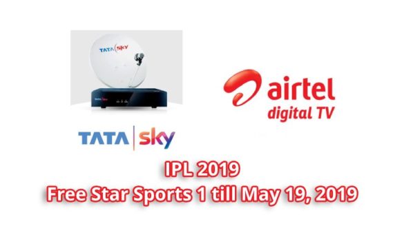 tata sky airtel digital tv free ipl 2019