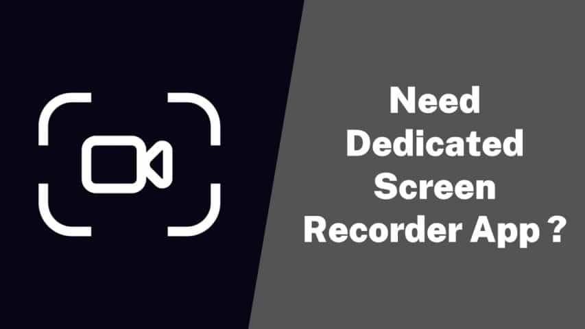 Dedicated Screen Recorder App