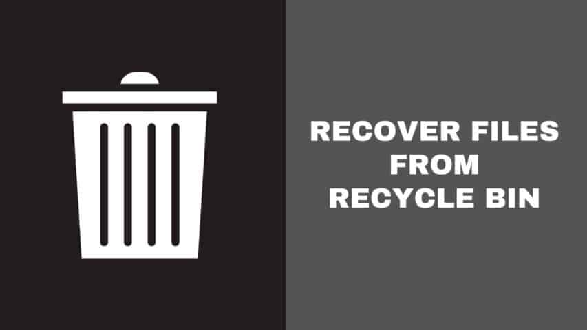 Recover Files From the Recycle Bin
