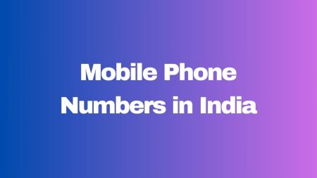 Structure of Mobile Phone Numbers in India