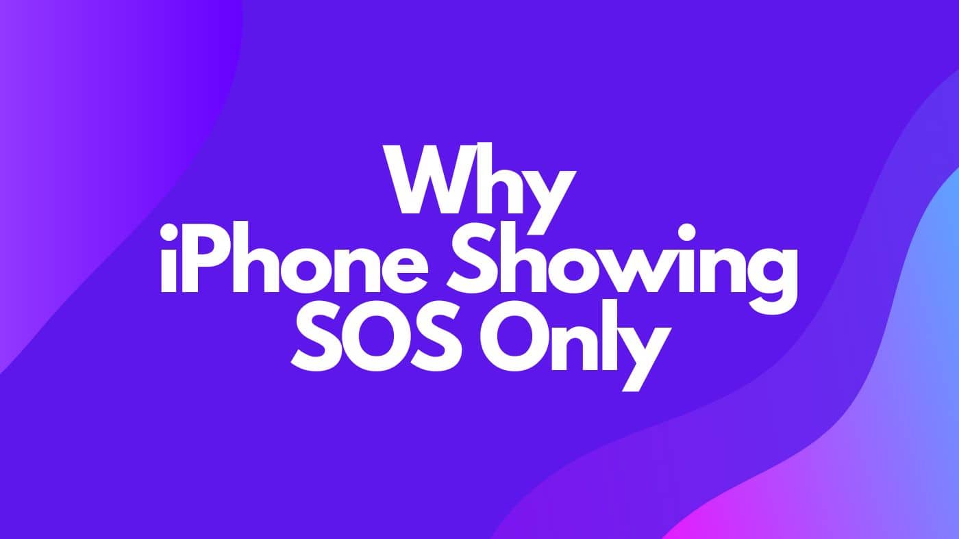 Why iPhone Showing “SOS” and How to Fix It